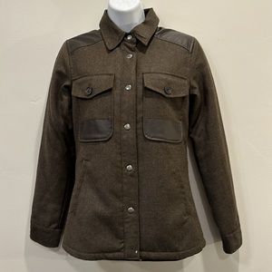 Club Monaco. NWT. Olive Isabel shirt jacket. Size XS.